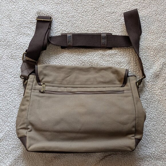 Canvas & Leather Messenger Bag - Picture 3 of 4